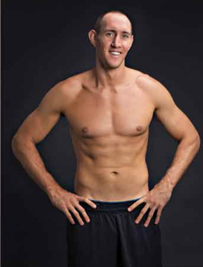 Client James after 16 weeks of RAKHAWY coaching — 78kg with muscle definition